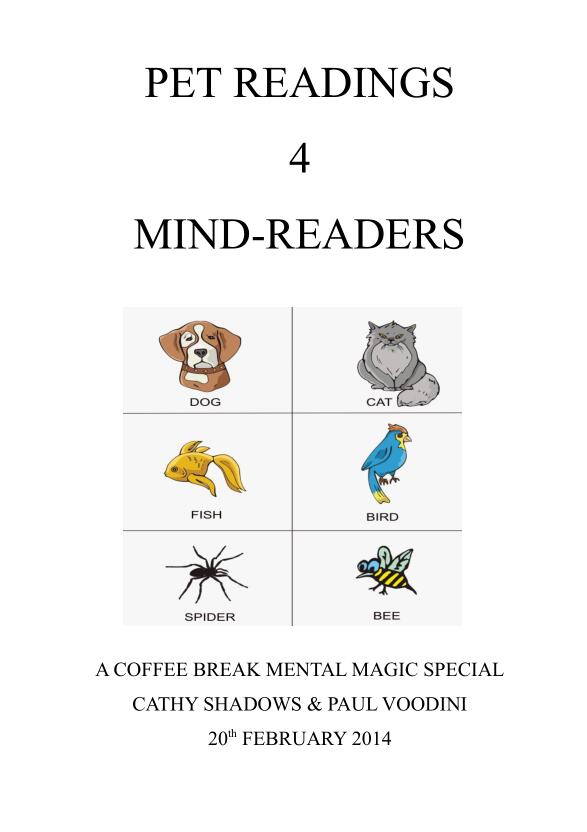 Paul Voodini - Pet Readings 4 Mind-Readers